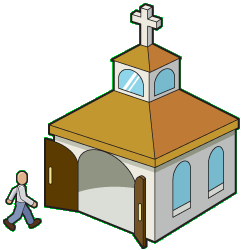 Going to Church | Church Clip Art on Lime backdrop - Christart.