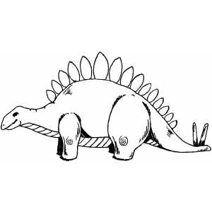 Stegosaurus outline clipart