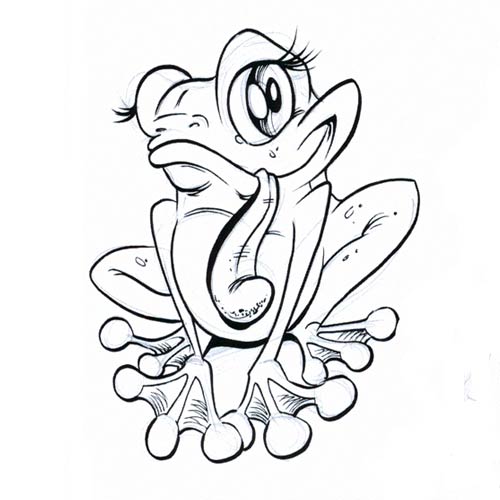 Cartoon Frog Tattoos
