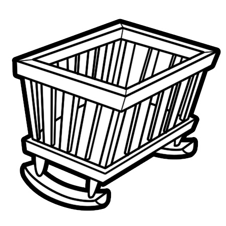 Clip Art Black And White Crib Clipart