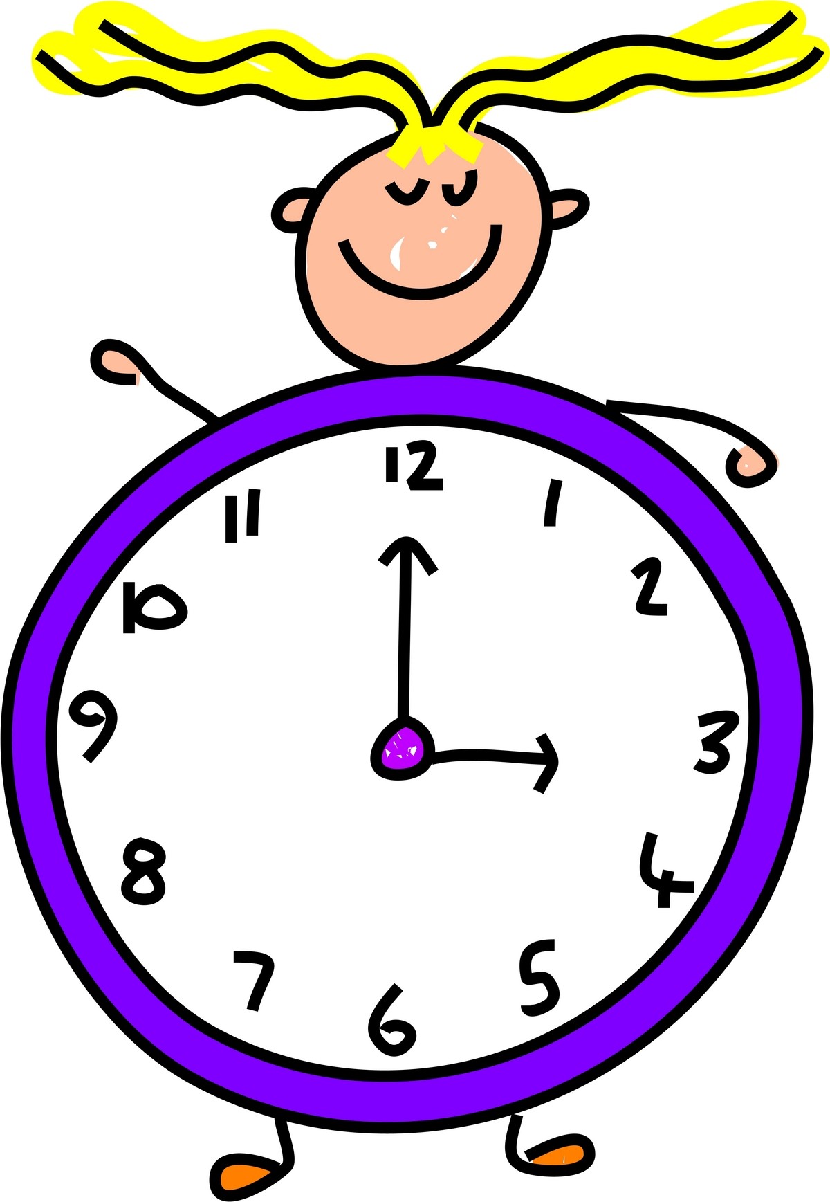 Clock With Happy Face Clip Art - ClipArt Best
