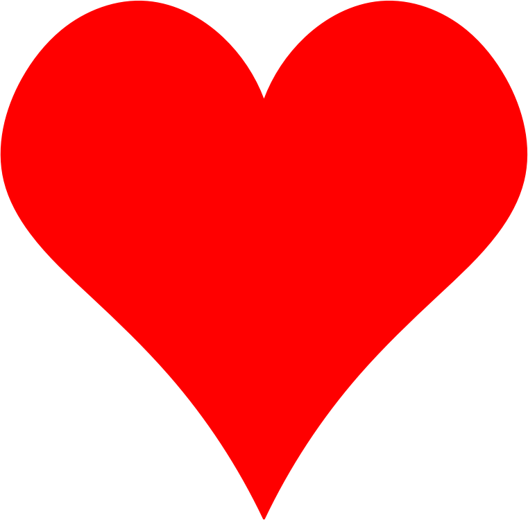 Clipart - Plain Red Heart Shape