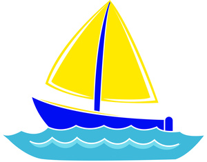 Cartoon Lake Boat Clipart