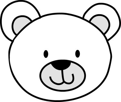 Polar bear splash head clipart