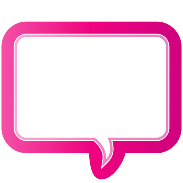 Pink speech bubble vector Vector | Free Download
