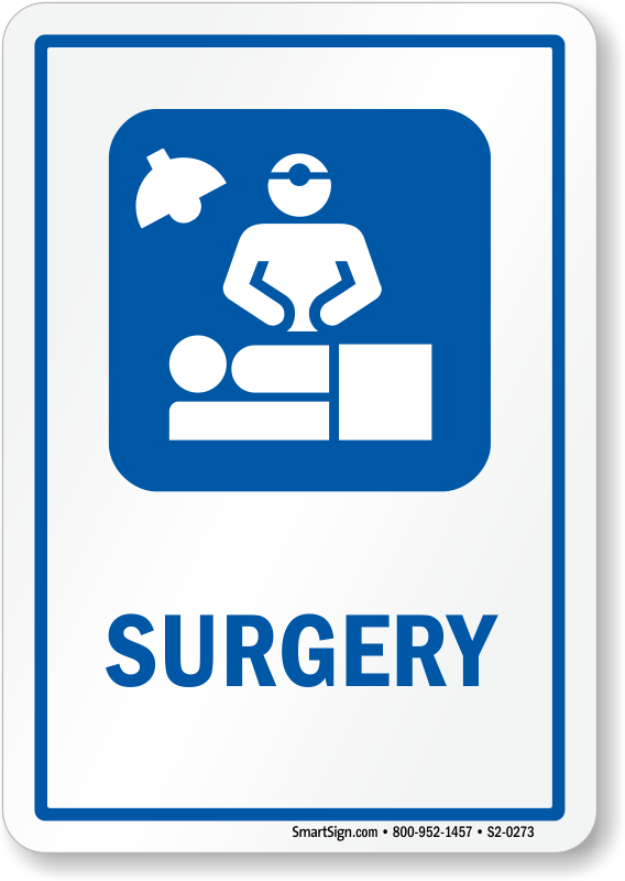 Surgery Hospital Sign, Operating Room Symbol, SKU: S2-0273