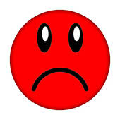 Red sad face clip art