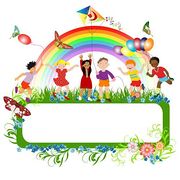 Multicultural School Night Clipart