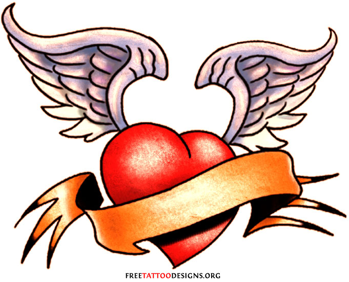 Name Banner Heart Tattoo Design | Fresh 2017 Tattoos Ideas