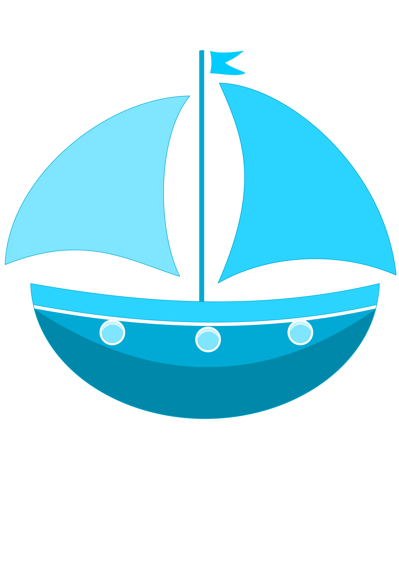 Clipart - Cartoon ship