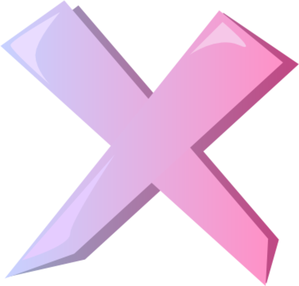 X Sign Clipart