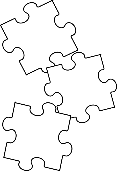 Black And White Puzzle Clipart
