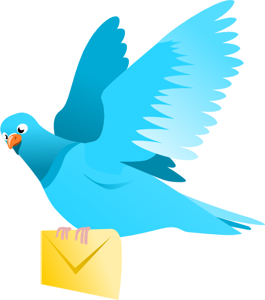 A Flying Pigeon Delivering A Message Clip Art ...