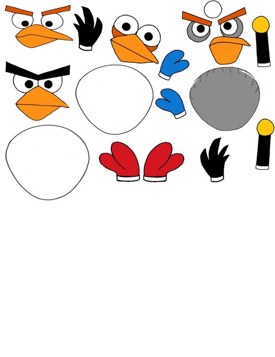 Angry birds, Bird template and Birds