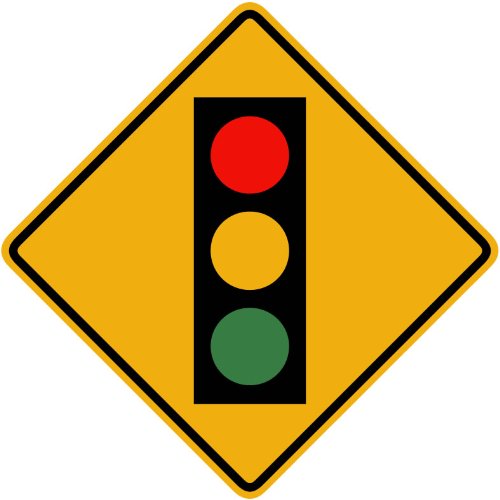 Amazon.com: Street & Traffic Sign Wall Decals - Stop Ahead Symbol ...