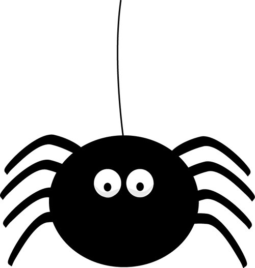 Halloween spiders clipart