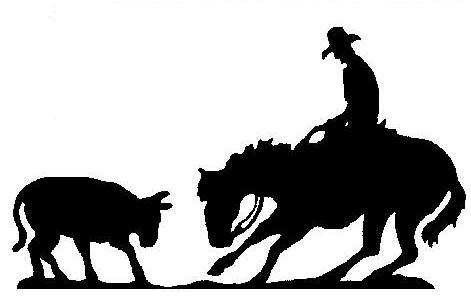 Western pleasure horse silhouette clipart