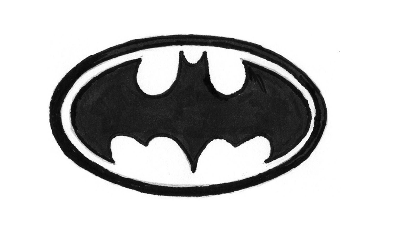 How to Draw the Batman Logo (symbol, emblem) - YouTube