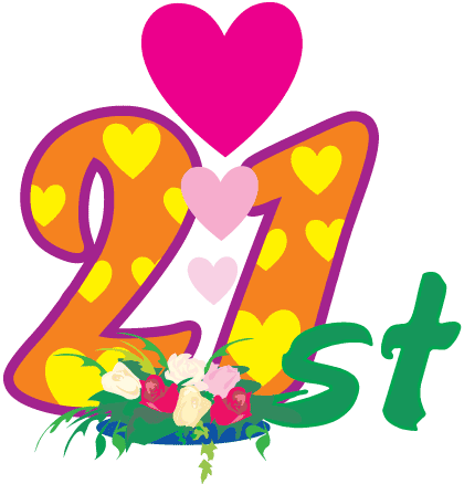 Happy 21st Birthday Clipart