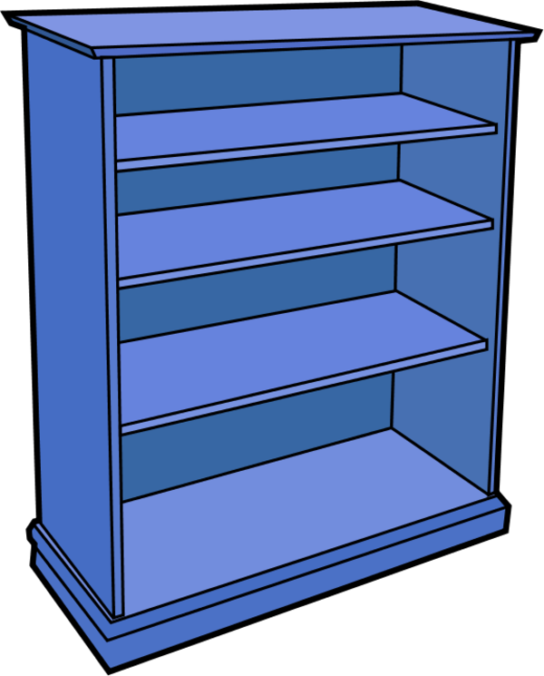 Empty Bookcase Clipart : Clipart Empty Bookshelf Bookcase Shelf Clip ...