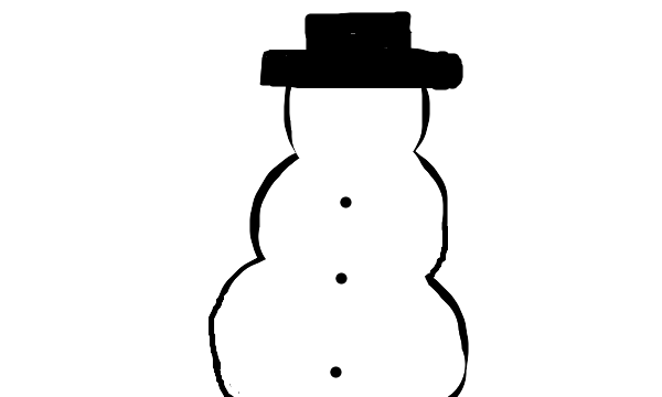 Snowman Outline Clipart