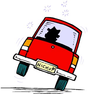 Car driving away clipart
