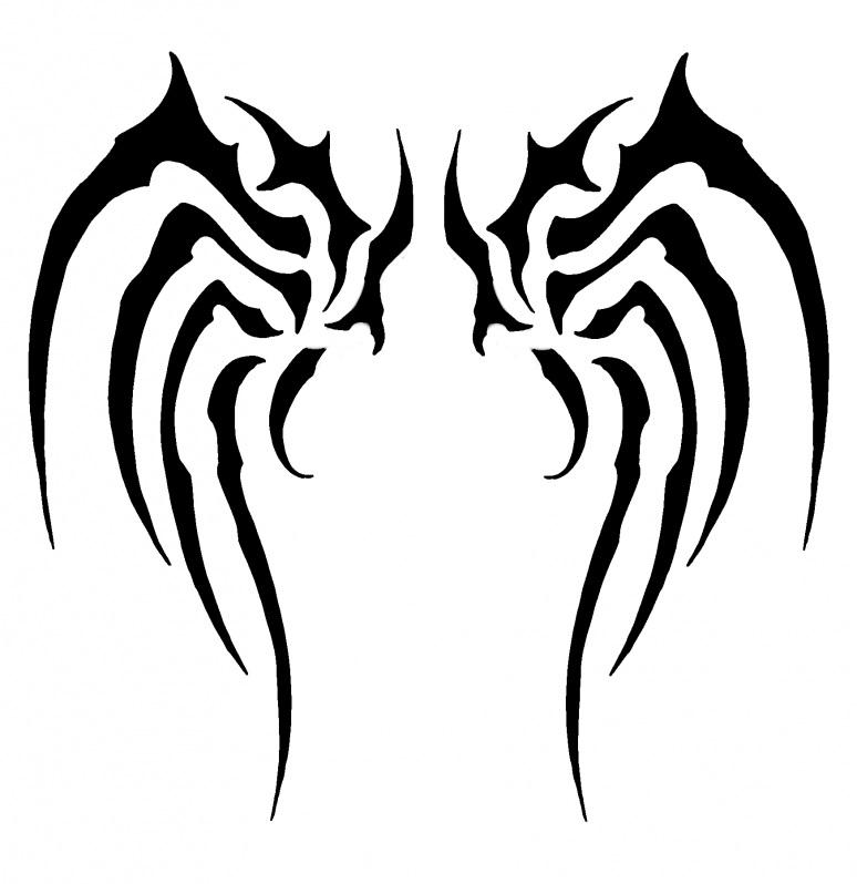 18 Beautiful Tribal Wings Tattoos | Only Tribal