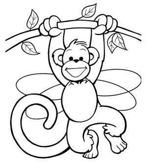 cute monkey coloring pages 1000 images about coloring on pinterest ...