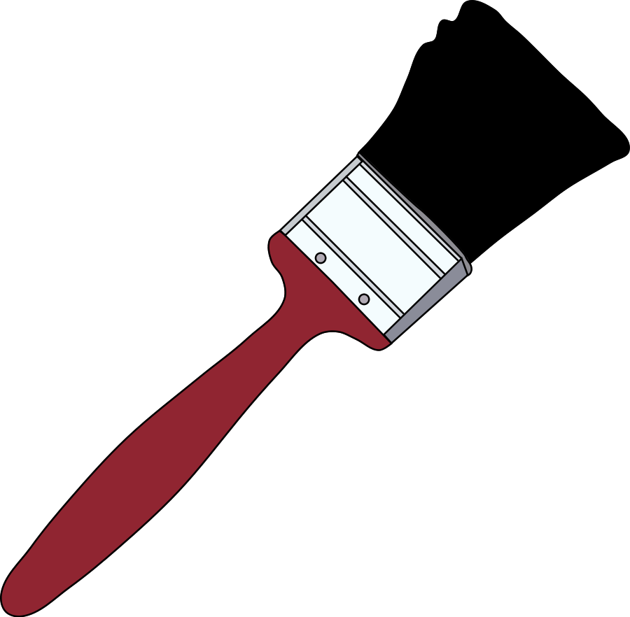 Red Paintbrush Clipart, vector clip art online, royalty free ...