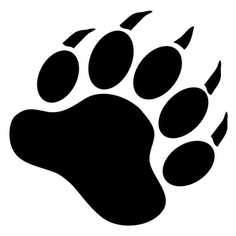 Bear Paw Stencil
