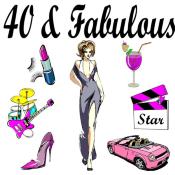 Fancy 40th Clipart