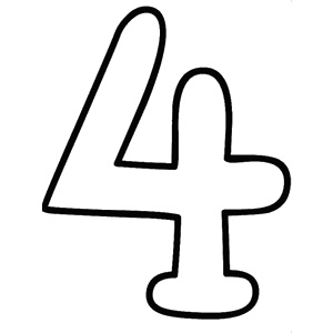 Number four clip art