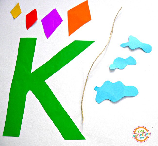 K Is For Kite. Letter K craft
