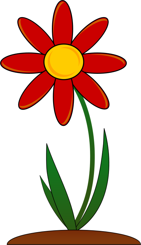 Flower in the garden clipart