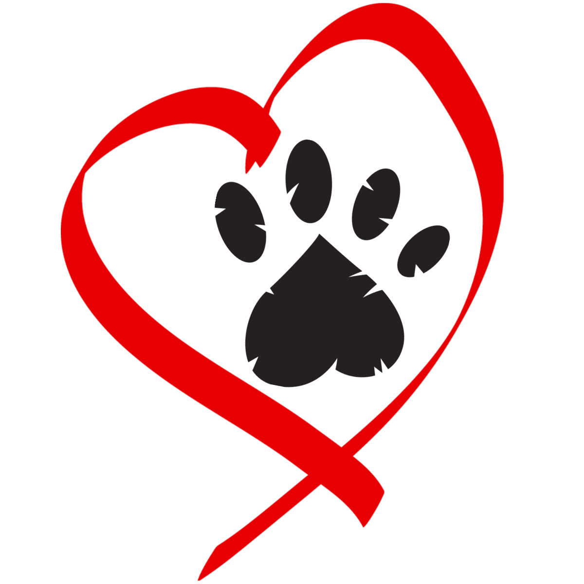 Paw print heart clipart - ClipartFox