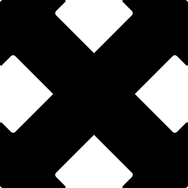 Arrows cross pointing four directions Icons | Free Download
