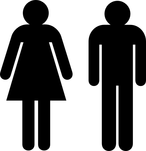 Boy and girl symbol clipart