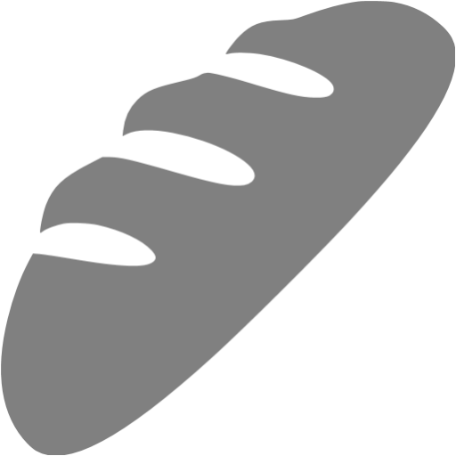 Gray bread icon - Free gray food icons