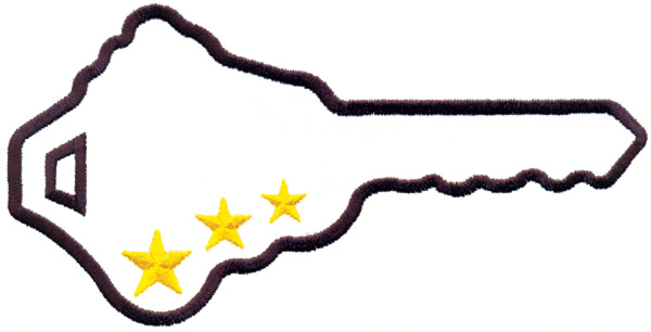 Outline of a key clipart