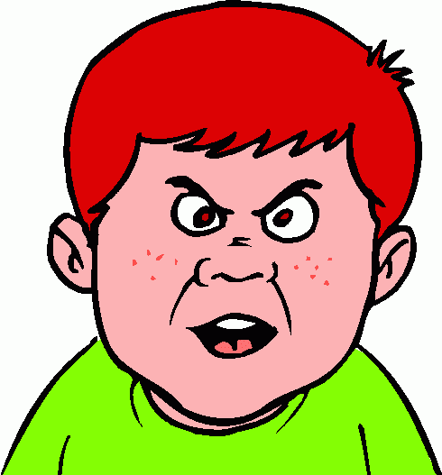 Angry kid clipart