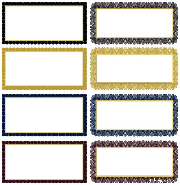 4-Designer | Certificate box and badge jewelry 03 vector material