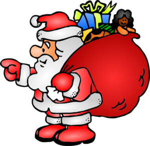 Santa Claus With His Bag clip art - vector clip art online ...