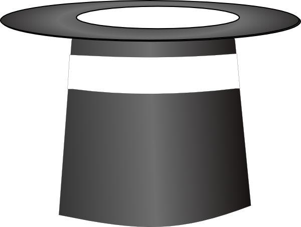 Black & White Magic Hat No Wand clip art - vector clip art online ...