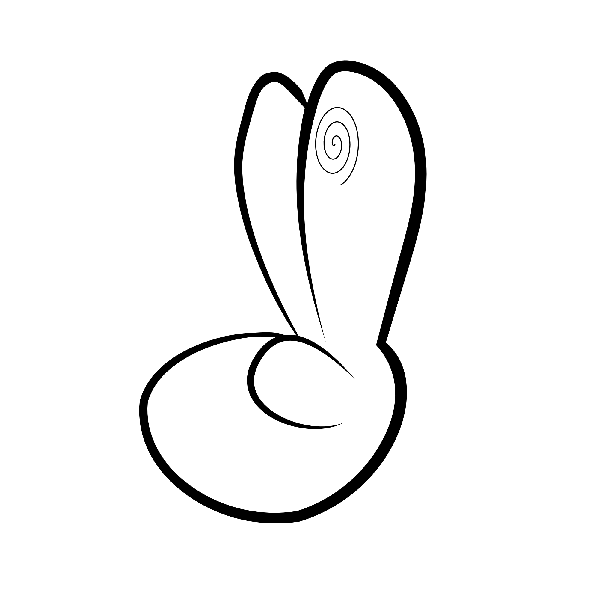 Clip Art: peace mark v sign scallywag March ...