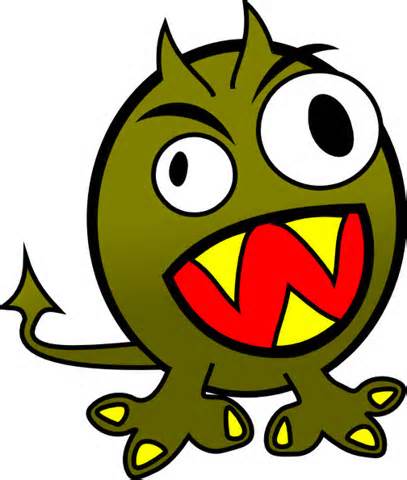 Small Funny Angry Monster Clip Art Vector Online Royalty - drawing ...