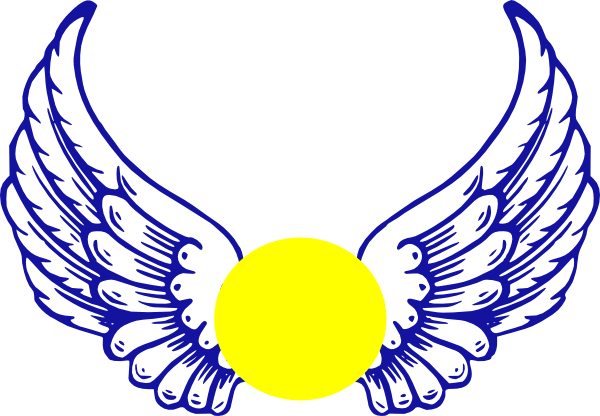 Blue Eagle Wing With Softball clip art - vector clip art online ...