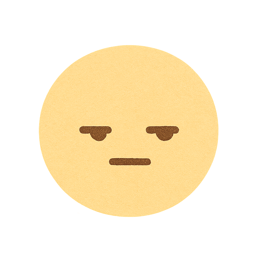 Unimpressed Emoji Face