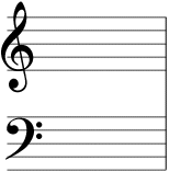 Blank Music Staff Clipart