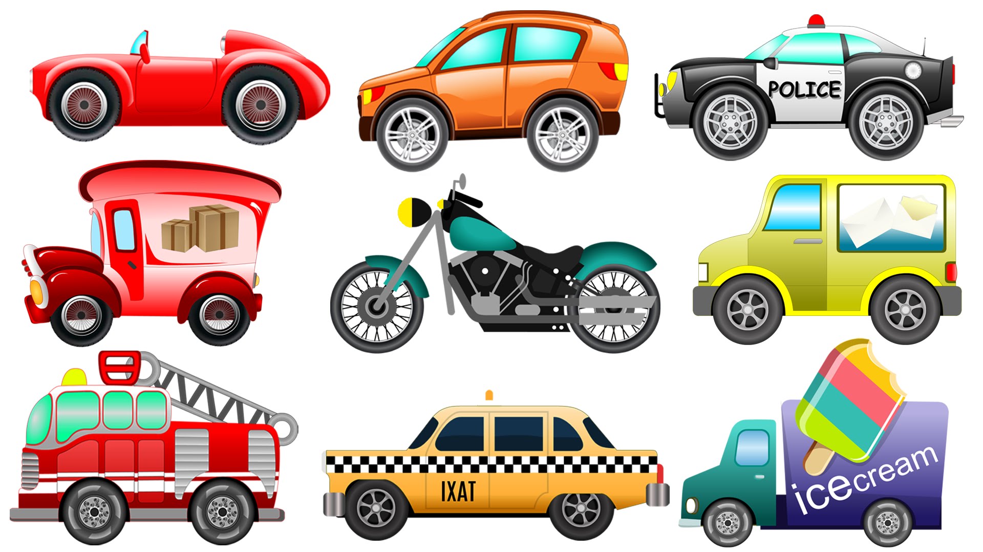 Street Vehicles for Kids with Cars and Trucks | Street Vehicles ...