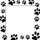 Paw prints border clip art